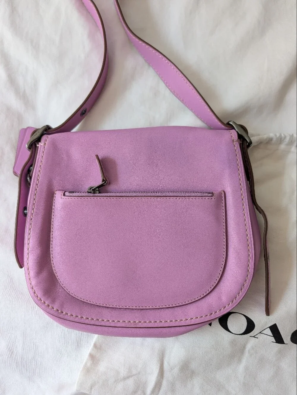 RARE Coach 1941 Saddle Bag 23 Wildflower Glovetanned Leather VINTAGE REISSUE